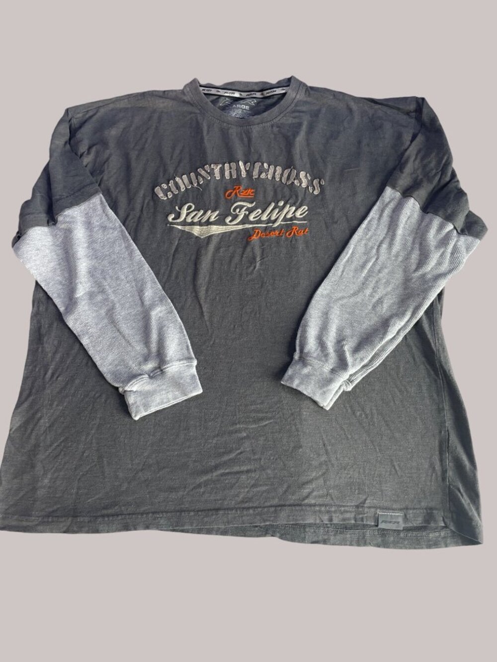 Country Cross San Felipe Desert Rat RZR Heather Gray Sz X Large T Shirt